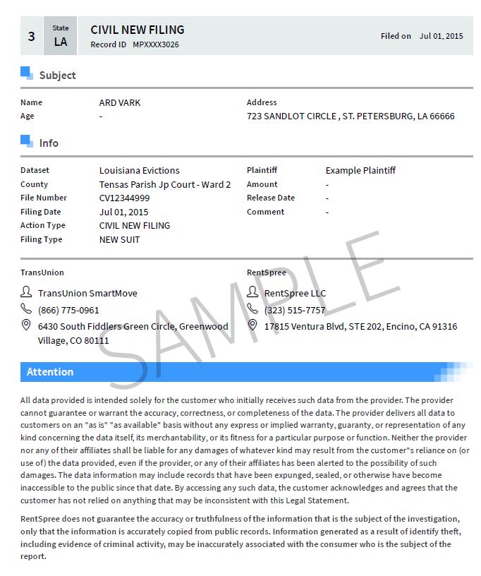 How to Read The Eviction Report